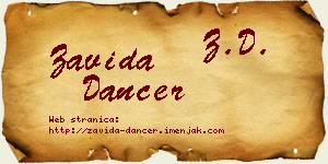 Zavida Dancer vizit kartica